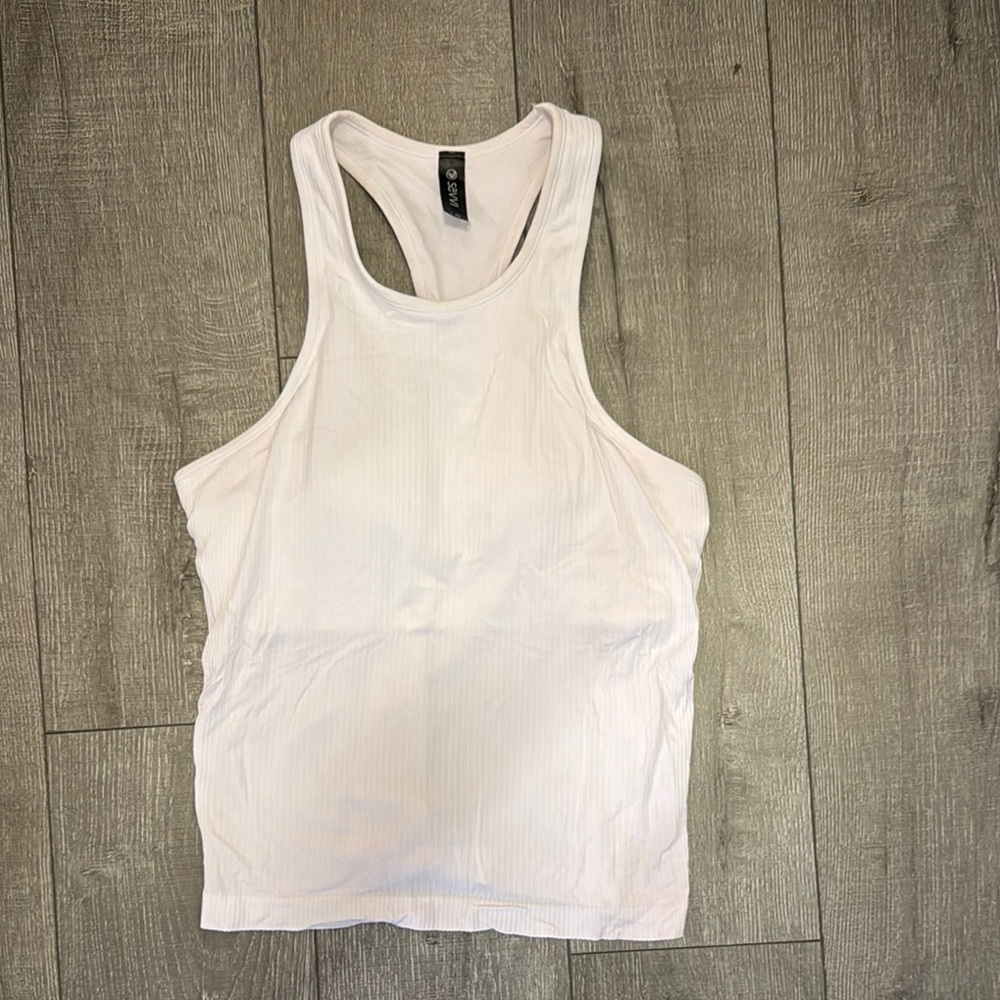 White Racerback Tank Top